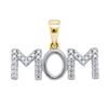 Image 1 : 925 Sterling Silver Yellow Two Tone 0.10CT DIAMOND MOM