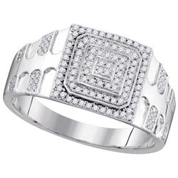10KT White Gold 0.33CTW DIAMOND MICRO-PAVE RING