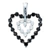 Image 1 : 14KT White Gold 0.68CTW DIAMOND HEART PENDANT