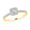 Image 1 : 10K Yellow-gold 0.25CTW DIAMOND FASHION RING