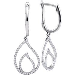 10KT White Gold 0.33CTW DIAMOND MICRO-PAVE EARING