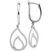 Image 1 : 10KT White Gold 0.33CTW DIAMOND MICRO-PAVE EARING
