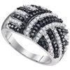 Image 1 : 10KT White Gold 0.75CTW BLACK DIAMOND FASHION RING