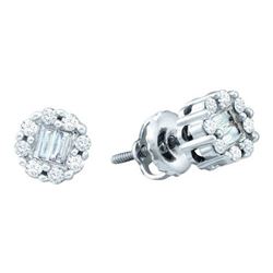 14KT White Gold 0.25CTW DIAMOND FASHION EARRINGS