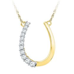 10K Yellow-gold 0.20CTW DIAMOND FASHION NECKLACE