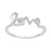 Image 1 : 10KT White Gold 0.08CTW DIAMOND FASHION RING