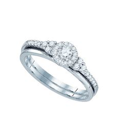 10KT White Gold 0.30CT DIAMOND BRIDAL SET