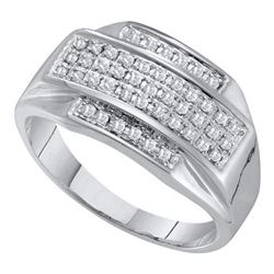 10KT White Gold 0.33CTW MICRO PAVE DIAMOND RING