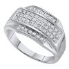 Image 1 : 10KT White Gold 0.33CTW MICRO PAVE DIAMOND RING