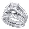 Image 1 : 10KT White Gold 0.47CTW DIAMOND INVISIBLE BRIDAL SET
