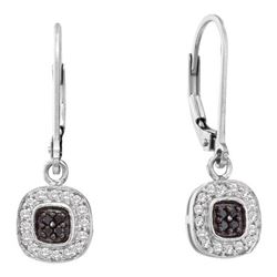 14KT White Gold 0.25CTW DIAMOND FASHION EARRING