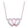 Image 1 : 10KT Rose Gold 0.10CTW DIAMOND FASHION NECKLACE