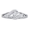 Image 1 : 14KT White Gold 0.15CTW DIAMOND LADIES CLUSTER BRIDAL R