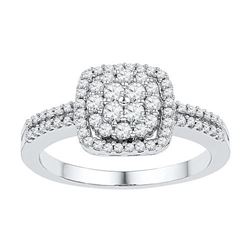 10KT White Gold 0.50CTW DIAMOND FASHION RING