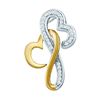 Image 1 : 10KT White Gold 0.10CTW DIAMOND HEART PENDANT