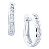 Image 1 : 14KT White Gold 0.25CTW DIAMOND LADIES MICRO-PAVE EARRI