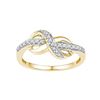 Image 1 : 10kt Yellow Gold Womens Round Natural Diamond Infinity