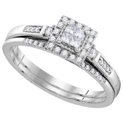 10KT White Gold 0.25CTW DIAMOND INVISIBLE BRIDAL SET