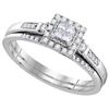 Image 1 : 10KT White Gold 0.25CTW DIAMOND INVISIBLE BRIDAL SET
