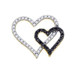 10KT Yellow Gold 0.53CTW DIAMOND LADIES HEART PENDANT
