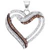 Image 1 : 10KT White Gold 0.35CTW DIAMOND FASHION PENDANT