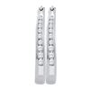 Image 1 : 10KT White Gold 0.27CTW DIAMOND HOOPS EARRINGS
