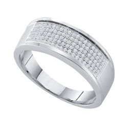 925 Sterling Silver White 0.30CT DIAMOND MICRO-PAVE BAN