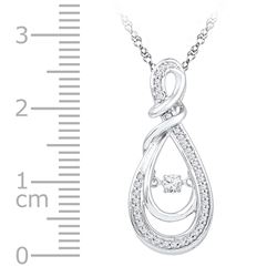 10kt White Gold Womens Round Diamond Infinity Moving Tw