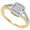 Image 1 : 10K Yellow-gold 0.25CTW DIAMOND MIRO-PAVE RING