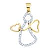 Image 1 : 10K Yellow-gold 0.12CTW DIAMOND FASHION PENDANT