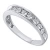 Image 1 : 14K White-gold 0.5CTW DIAMOND FASHION BAND