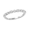 Image 1 : 10kt White Gold Womens Round Diamond Stackable Band Rin
