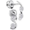 Image 1 : 10KT White Gold 0.08CTW DIAMOND MICRO-PAVE EARRINGS