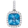 14KT White Gold 0.19CTW-Diamond 1.45(MIN)CT BT PENDANT