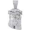 10KT White Gold 0.75CTW-Diamond JESUS PENDANT