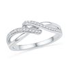 Image 1 : 10KT White Gold Two Tone 0.16CTW DIAMOND FASHION BAND