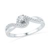Image 1 : 10KT White Gold 0.20CTW DIAMOND FASHION RING