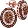 Image 1 : 10KT Rose Gold 0.52CTW COGNAC DIAMOND FASHION EARRING