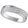 Image 1 : 10KT White Gold 0.25CTW DIAMOND MACHINE SET BAND
