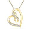 Image 1 : 10K Yellow-gold 0.10CTW DIAMOND FASHION PENDANT