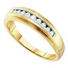 Image 1 : 10K Yellow-gold 0.27CT DIAMOND FASHION MENS BAND