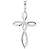 10KT White Gold 0.10CTW-Diamond MICRO-PAVE PENDANT