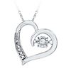 Image 1 : 10KT White Gold 0.04CTW DIAMOND FASHION PENDANT