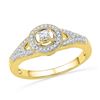 Image 1 : 10K Yellow-gold 0.25CTW DIAMOND FASHION RING