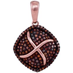 10KT Rose Gold 0.33CTW DIAMOND MICRO-PAVE PENDANT