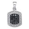 10KT White Gold 0.20CTW DIAMOND MICRO-PAVE PENDANT