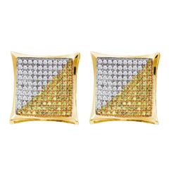 10KT Yellow Gold 0.25CTW DIAMOND MICRO PAVE EARRING