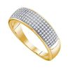 Image 1 : 10KT Yellow Gold 0.33CTW DIAMOND MICRO PAVE MENS BAND