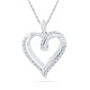Image 1 : 10KT White Gold 0.10CTW DIAMOND FASHION PENDANT