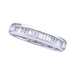 14KT White Gold 0.50CTW BAGGUETTE DIAMOND LADIES FASHIO